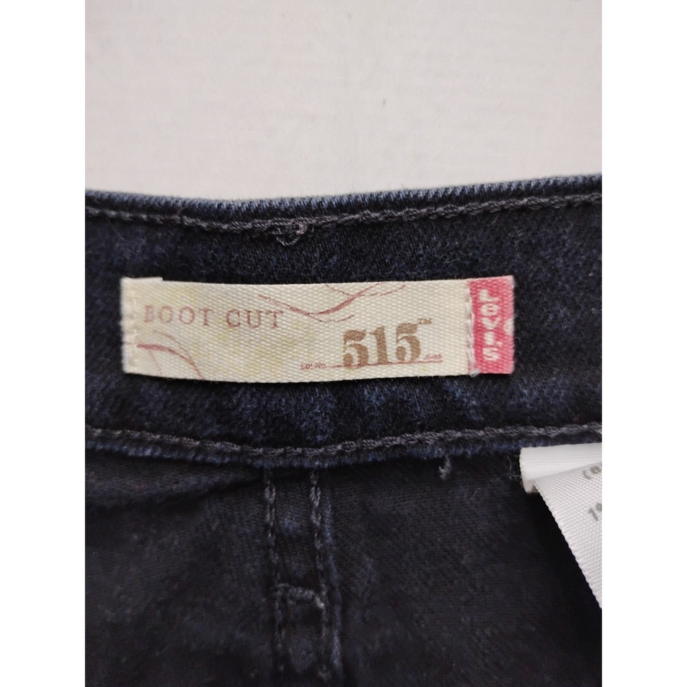 Levis Womans 515 Boot Cut Dark Blue Jeans Size 16 M - Picture 3 of 11